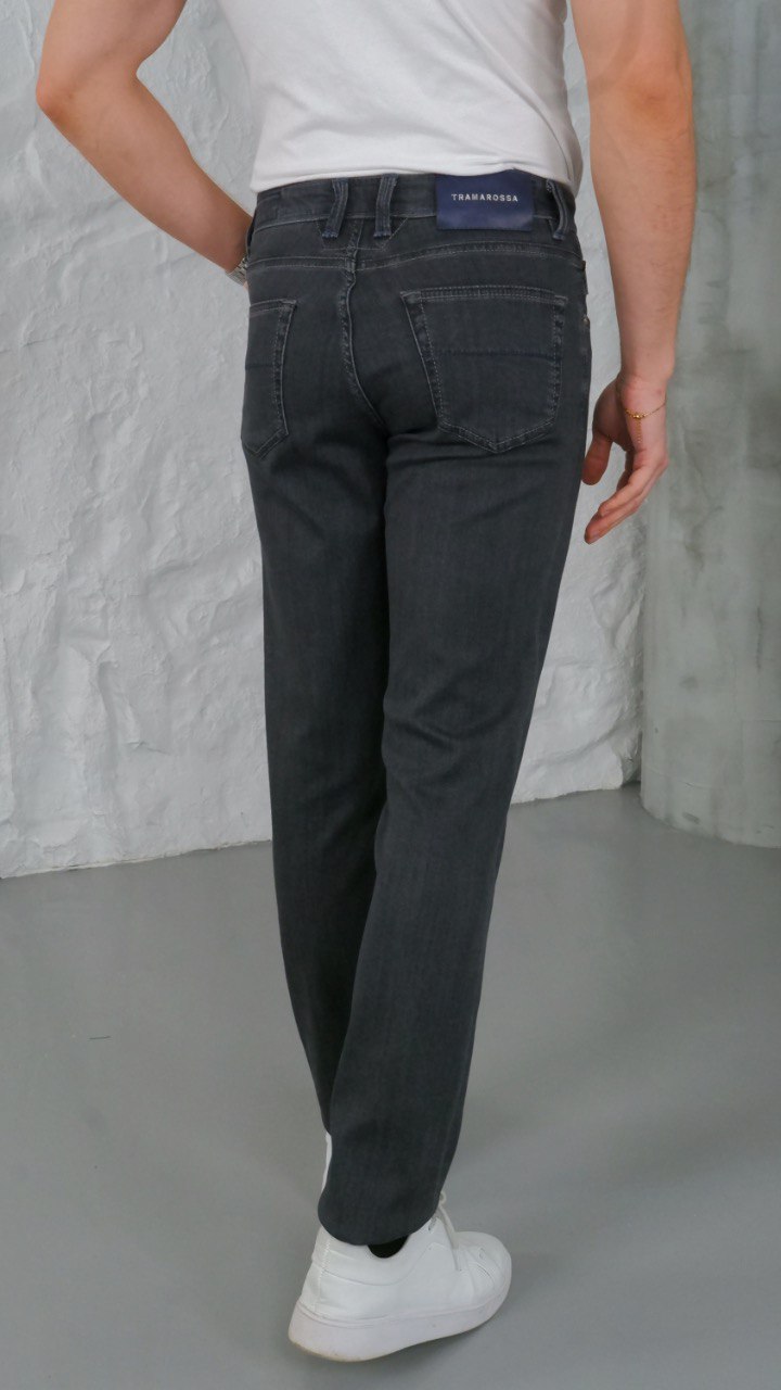 Model 144: Premium Charcoal Grey Tailored Denim