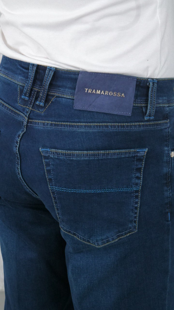 Style 152: Men's Premium Denim with Cyan Accents